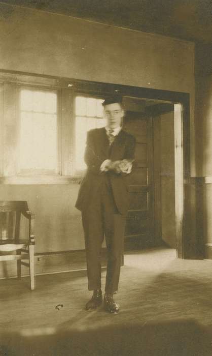 Hatcher, Cecilia, history of Iowa, Iowa History, chair, Iowa, Anamosa, IA, suit, Portraits - Individual