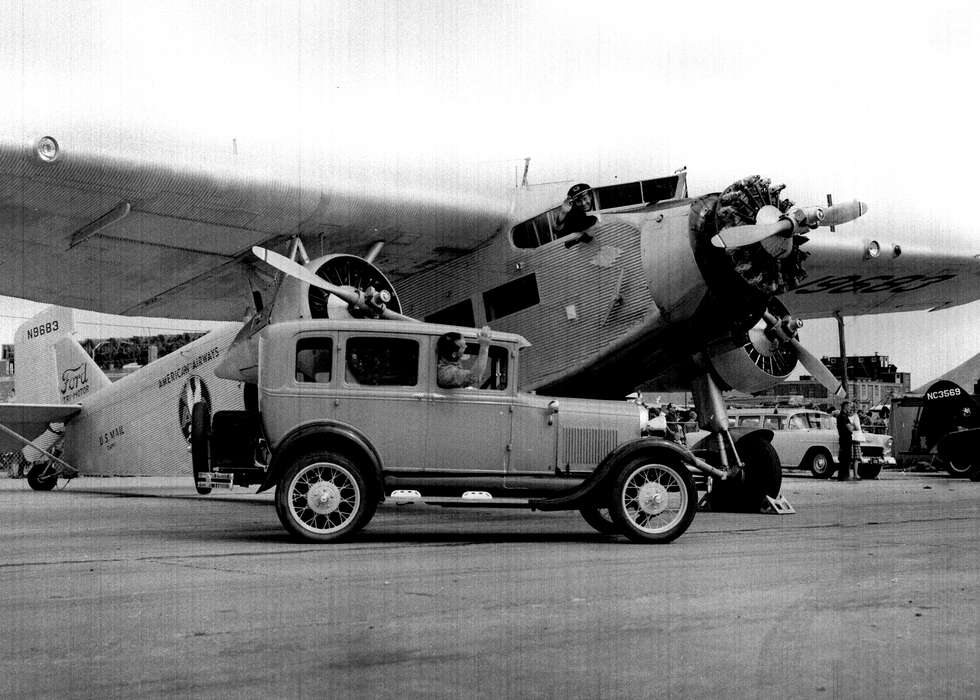 history of Iowa, Iowa History, Ottumwa, IA, Motorized Vehicles, airplane, car, Iowa, Lemberger, LeAnn