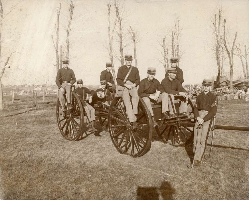 Military and Veterans, history of Iowa, Iowa History, battalion, canon, uni, iowa state normal school, military training, UNI Special Collections & University Archives, Iowa, Schools and Education, university of northern iowa