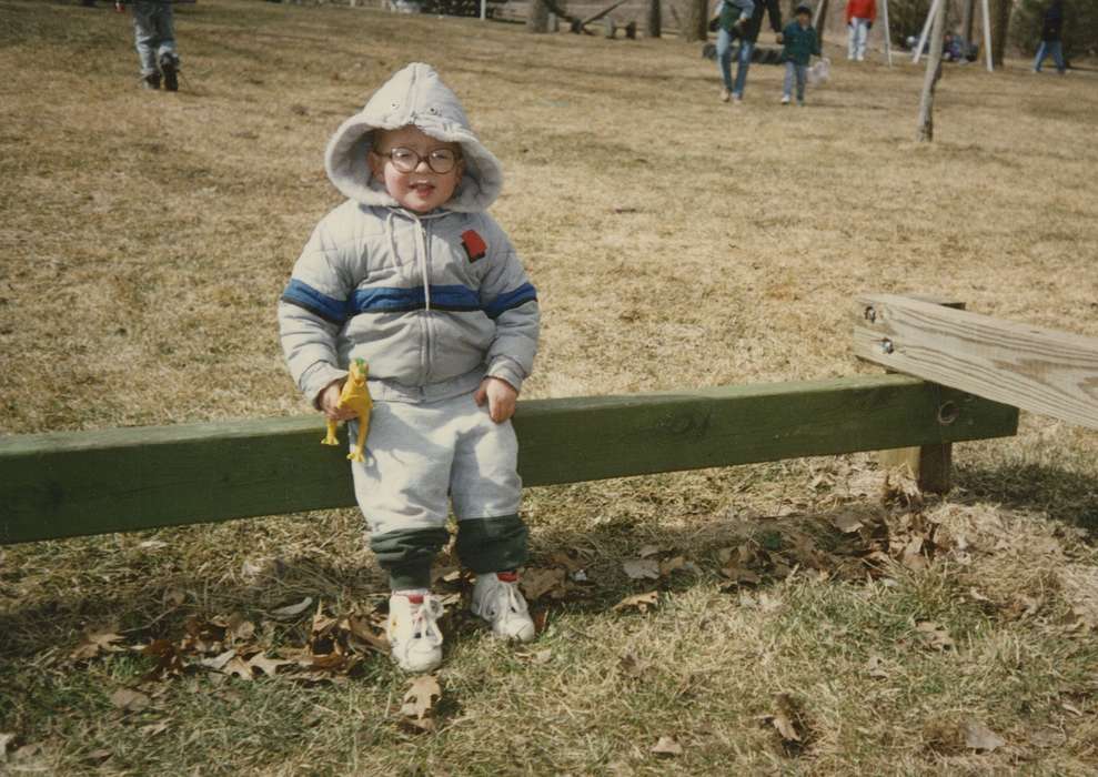 playground, history of Iowa, Iowa History, Rettinger, Michael, Holidays, glasses, Iowa, easter, Fayette, IA, Children, Leisure, dinosaur