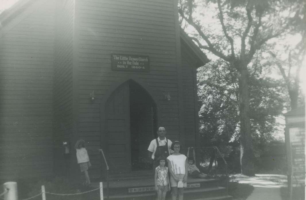 Portraits - Group, history of Iowa, Religious Structures, Iowa History, Families, Nashua, IA, little brown church, Iowa, Sanderson, Beverly Hall and Greg, Children