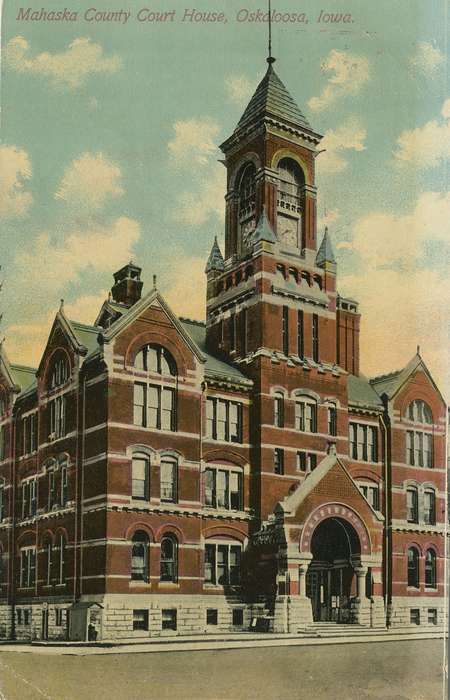 Oskaloosa, IA, Dean, Shirley, history of Iowa, Iowa, Iowa History, Cities and Towns, courthouse