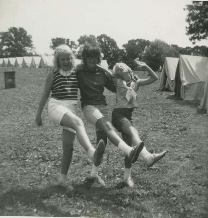 Portraits - Group, history of Iowa, Iowa History, Hughes, Rick, Spirit lake, IA, Iowa, silly, Children, Leisure, camping