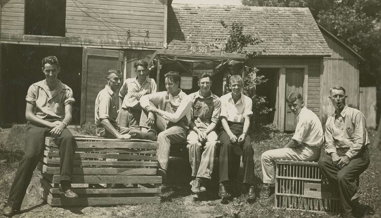 Portraits - Group, Iowa, Webster City, IA, Businesses and Factories, McMurray, Doug, hatchery, Labor and Occupations, history of Iowa, best of, Iowa History