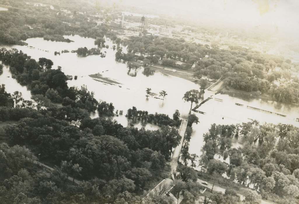 forest, Floods, history of Iowa, Iowa History, Webster City, IA, road, Lakes, Rivers, and Streams, water tower, Aerial Shots, Iowa, Cities and Towns, McMurray, Doug