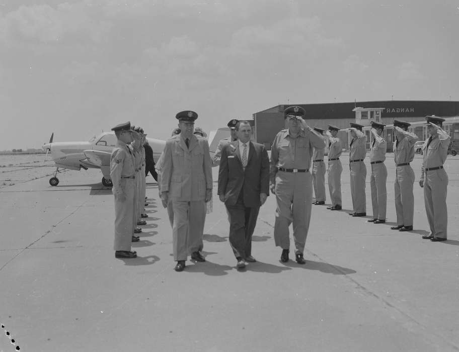 Lemberger, LeAnn, suit, Motorized Vehicles, Military and Veterans, governor, Iowa History, guards, Iowa, history of Iowa, plane, Ottumwa, IA, airplane, uniform