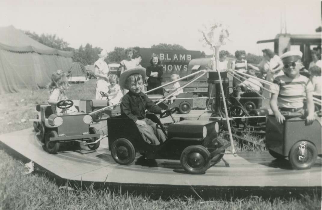 carnival ride, Fairs and Festivals, Ottumwa, IA, truck, Lemberger, LeAnn, history of Iowa, Iowa, Children, Entertainment, Iowa History, merry-go-round