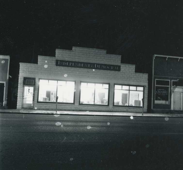 Main Streets & Town Squares, main street, history of Iowa, Iowa History, newspaper, storefront, building exterior, Iowa, Cities and Towns, Waverly Public Library
