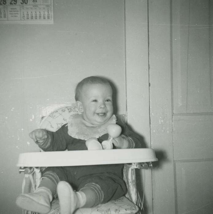 baby, high chair, history of Iowa, Iowa, Lamont, IA, Portraits - Individual, Children, Rettinger, Michael, Iowa History