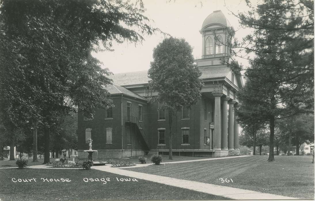 Cities and Towns, Iowa History, Iowa, courthouse, Main Streets & Town Squares, Osage, IA, Dean, Shirley, history of Iowa