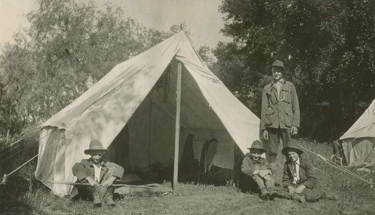 Outdoor Recreation, uniform, Iowa, tent, McMurray, Doug, Children, history of Iowa, camping, Hamilton County, IA, boy scouts, Iowa History