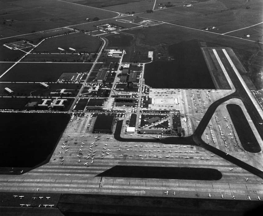 airport, history of Iowa, Iowa History, Ottumwa, IA, Motorized Vehicles, airplane, Aerial Shots, Iowa, Lemberger, LeAnn