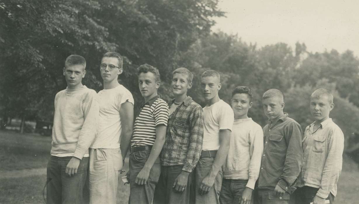 Portraits - Group, boy scout, Iowa History, Iowa, McMurray, Doug, Lehigh, IA, Children, history of Iowa