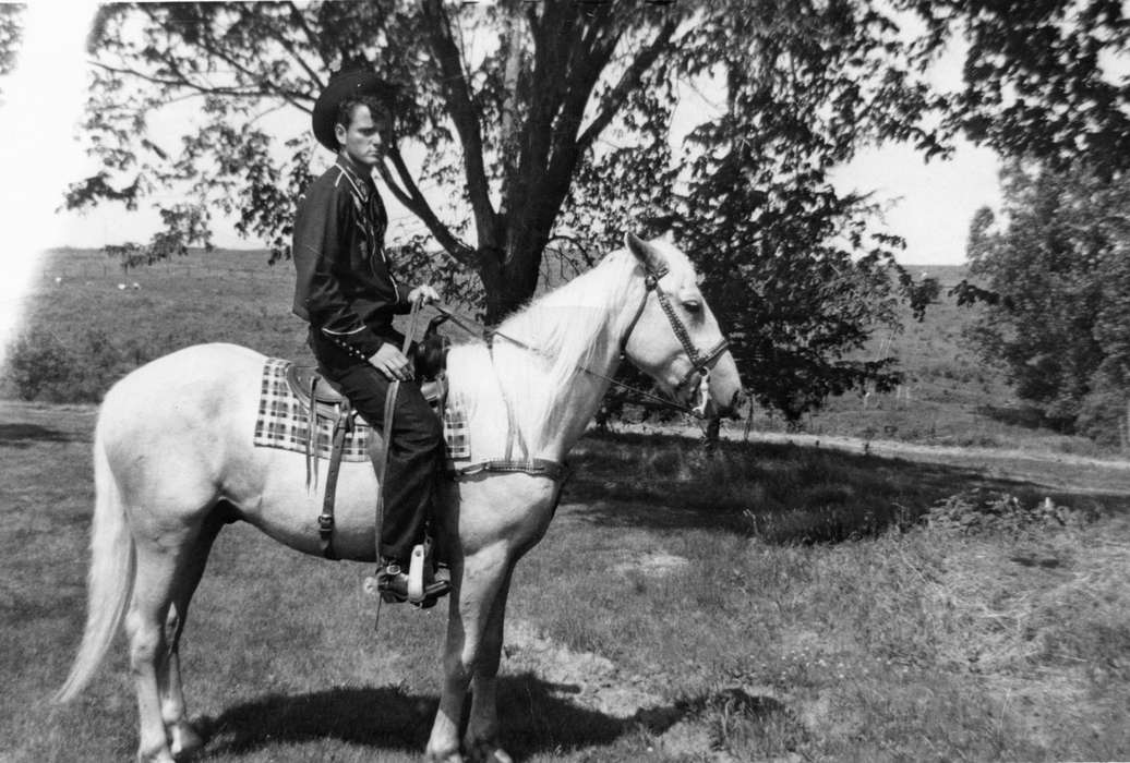 cowboy, IA, history of Iowa, Animals, Iowa, Fouche, Shirley, Portraits - Individual, horse, Iowa History