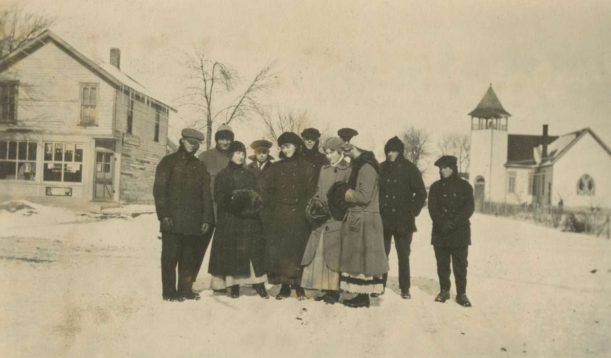 Macey, IA, history of Iowa, snow, coat, singing, Mortenson, Jill, Iowa, Iowa History, Holidays