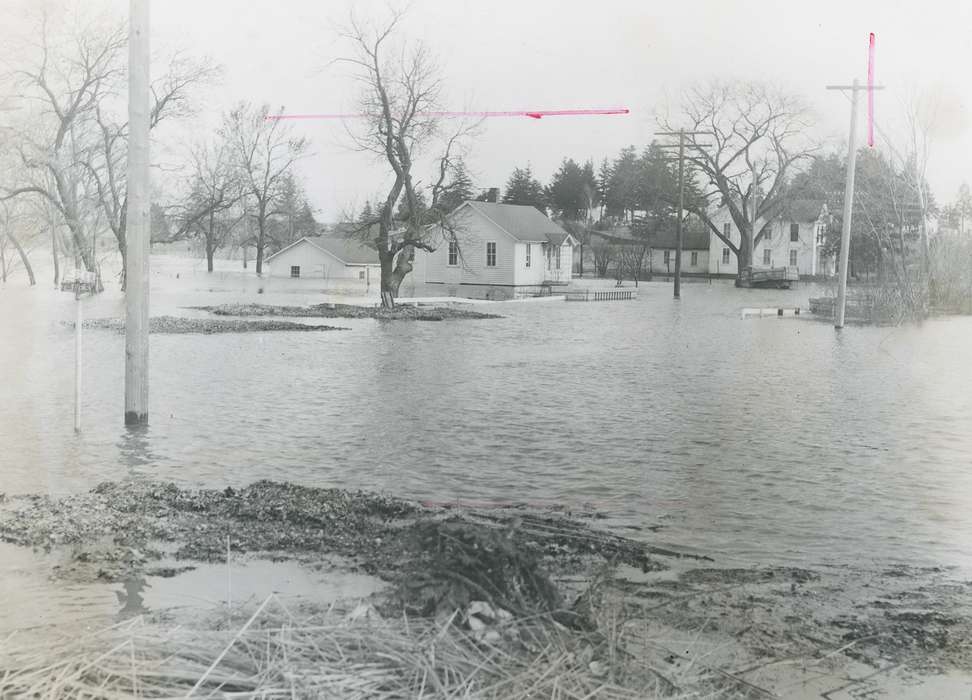 history of Iowa, house, Waverly Public Library, Waverly, IA, storm damage, Iowa, trees, Iowa History