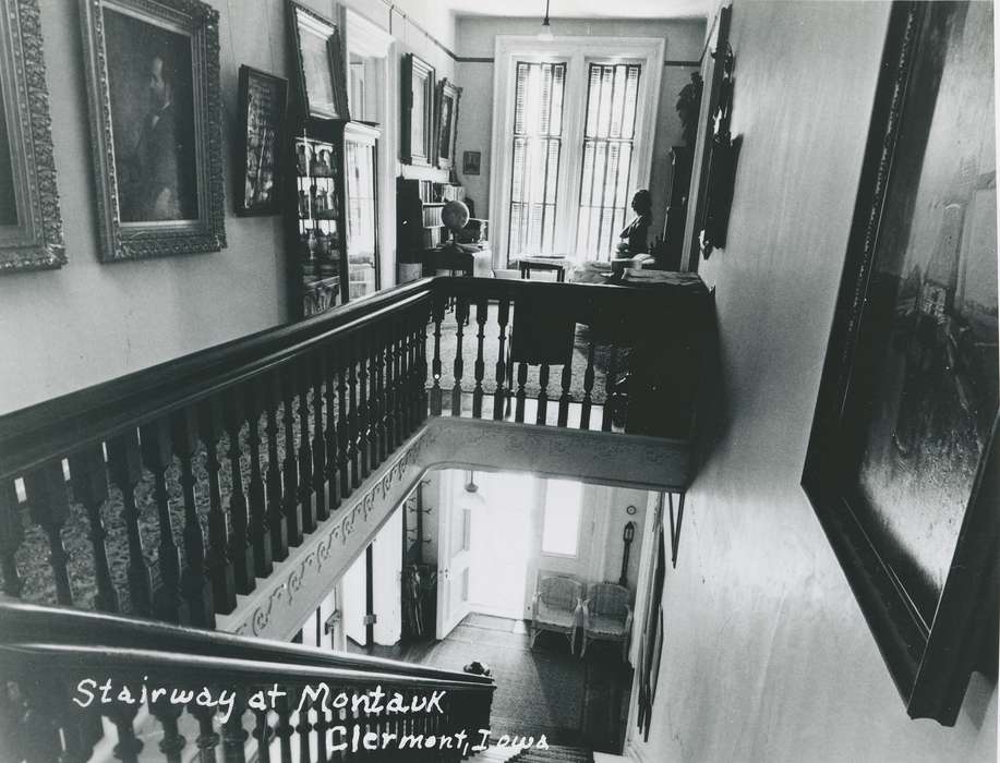 history of Iowa, postcard, Iowa History, Iowa, Homes, stairs, Shaulis, Gary
