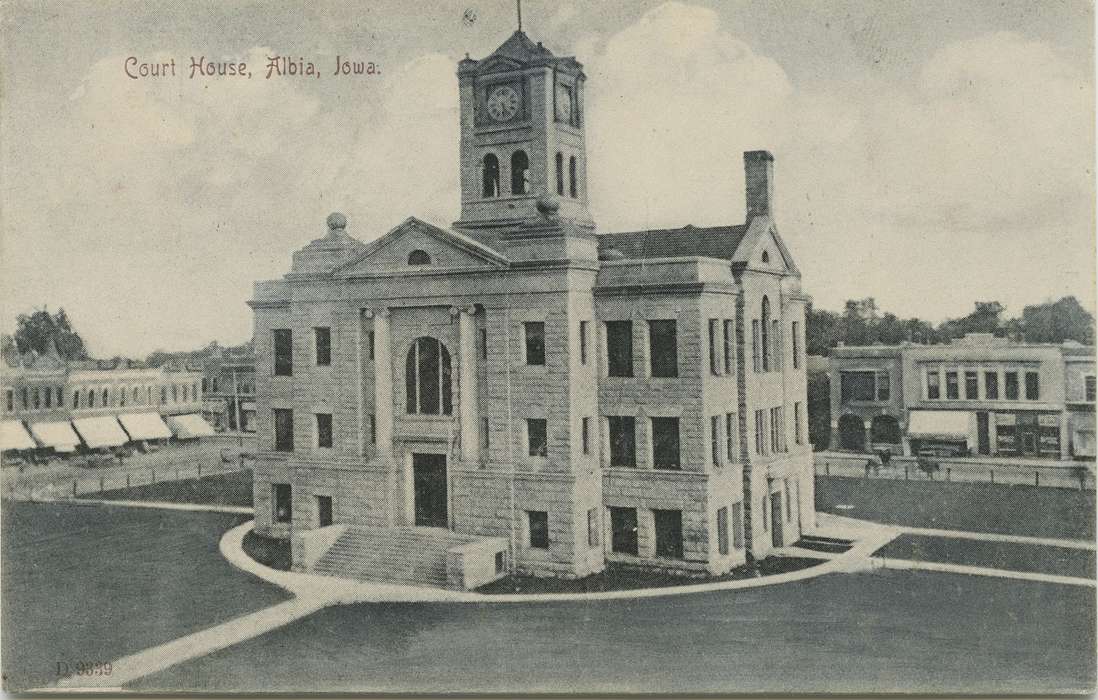 history of Iowa, Main Streets & Town Squares, Iowa, Albia, IA, Cities and Towns, courthouse, Dean, Shirley, Iowa History