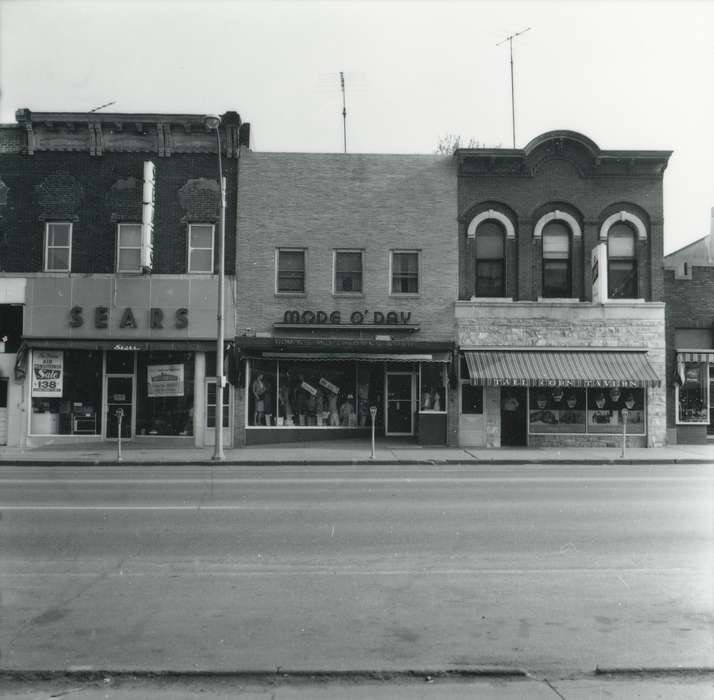 Iowa History, Waverly Public Library, Iowa, storefront, main street, street, Cities and Towns, Main Streets & Town Squares, history of Iowa, clothing store