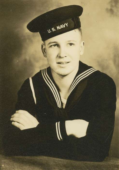 Kann, Rodney, Military and Veterans, Travel, history of Iowa, uniform, Iowa History, Iowa, navy, ID, Portraits - Individual