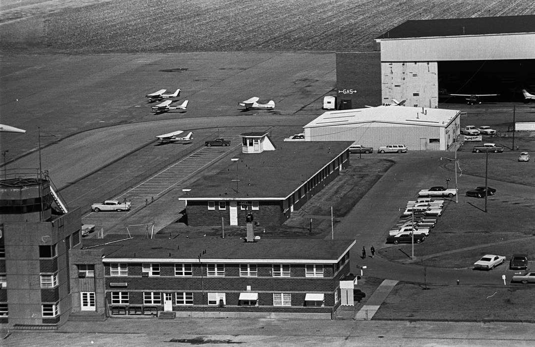airport, history of Iowa, plane, Ottumwa, IA, Iowa History, Motorized Vehicles, airplane, car, Aerial Shots, Iowa, Lemberger, LeAnn