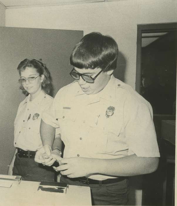 history of Iowa, uniform, Iowa History, Waverly, IA, glasses, scout, Iowa, Waverly Public Library, Labor and Occupations
