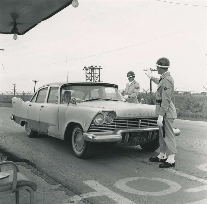 Travel, IA, history of Iowa, Motorized Vehicles, power lines, couple, Iowa, car, Waverly Public Library, Labor and Occupations, Military and Veterans, Iowa History