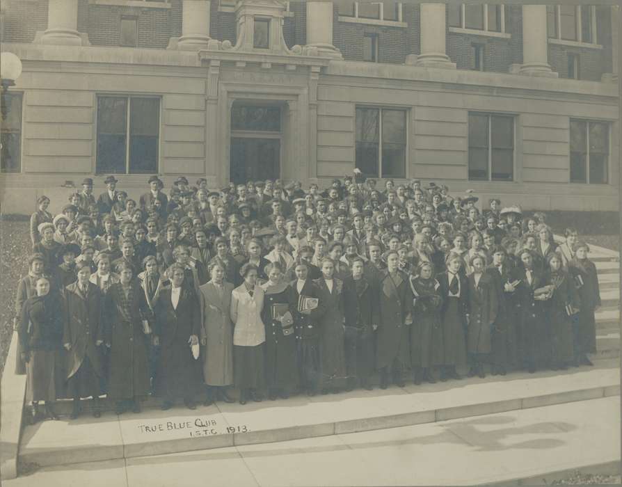 Portraits - Group, Cedar Falls, IA, history of Iowa, University of Northern Iowa Museum, Iowa History, uni, iowa state teachers college, fashion, Iowa, Schools and Education, university of northern iowa, seerley hall