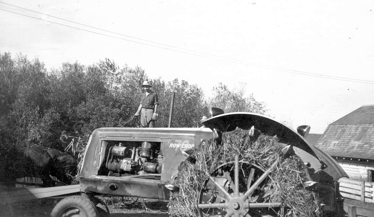 Farming Equipment, history of Iowa, Farms, Iowa, Iowa History, Johnson, JB, Duncan, IA, tractor