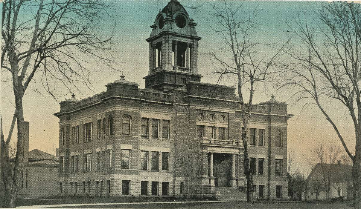 Main Streets & Town Squares, history of Iowa, Iowa History, Sibley, IA, courthouse, Dean, Shirley, Iowa, Cities and Towns