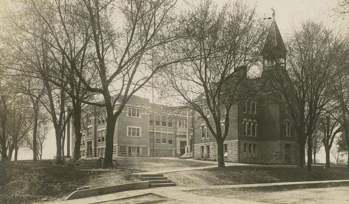 Iowa History, Iowa, Schools and Education, school, Anamosa, IA, Hatcher, Cecilia, history of Iowa, bell, bicycle