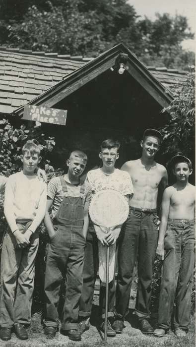 Portraits - Group, Leisure, Iowa History, Iowa, Clear Lake, IA, McMurray, Doug, history of Iowa, butterfly net, Children, boy scouts