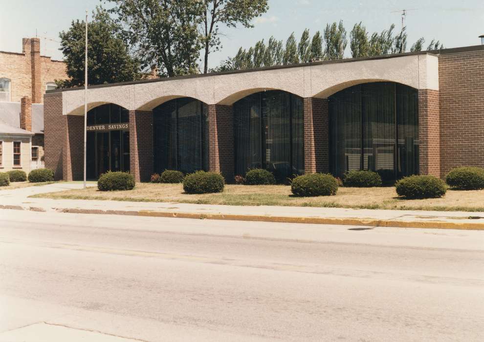 Businesses and Factories, bank, Cities and Towns, Iowa History, Iowa, Waverly Public Library, Denver, IA, Main Streets & Town Squares, history of Iowa