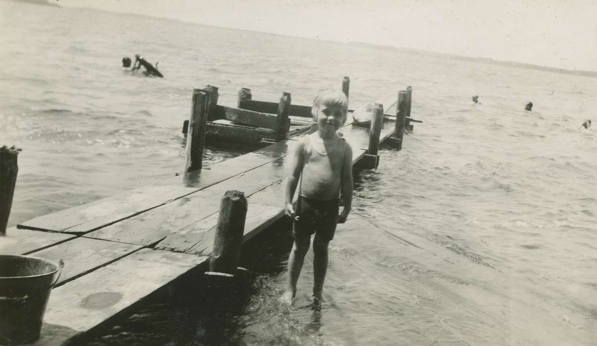 Clear Lake, IA, swim suit, lake, history of Iowa, Iowa History, Lakes, Rivers, and Streams, bathing suit, dock, Iowa, Outdoor Recreation, McMurray, Doug, Children, Portraits - Individual