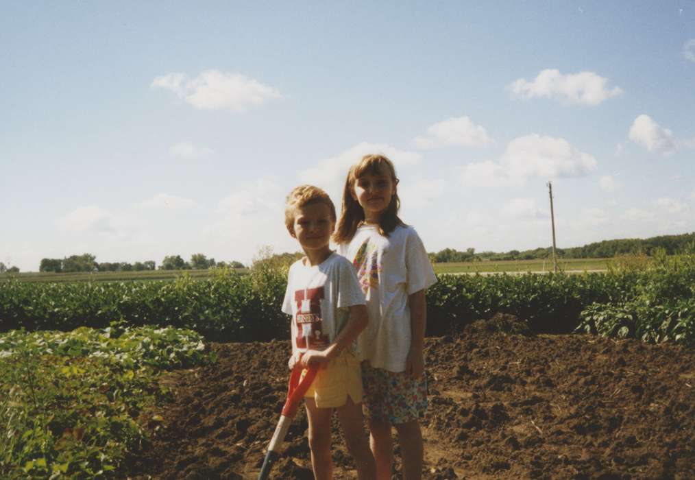 Portraits - Group, Iowa, Breja, Janice, Families, Children, Farms, garden, history of Iowa, Iowa History, Chelsea, IA