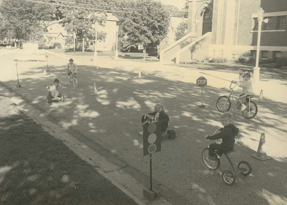 Outdoor Recreation, Iowa, Waverly Public Library, bike, Schools and Education, Children, stop sign, tricycle, bicycle, Civic Engagement, history of Iowa, Waverly, IA, Iowa History, stoplight