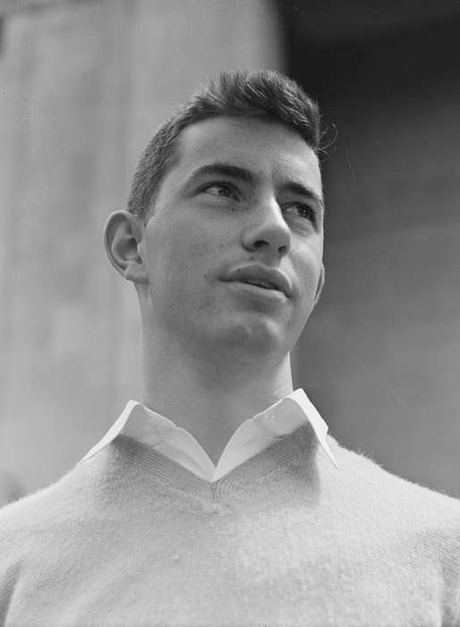 Portraits - Individual, short hairstyle, student, Library of Congress, sweater, Iowa, history of Iowa, Iowa History, young man