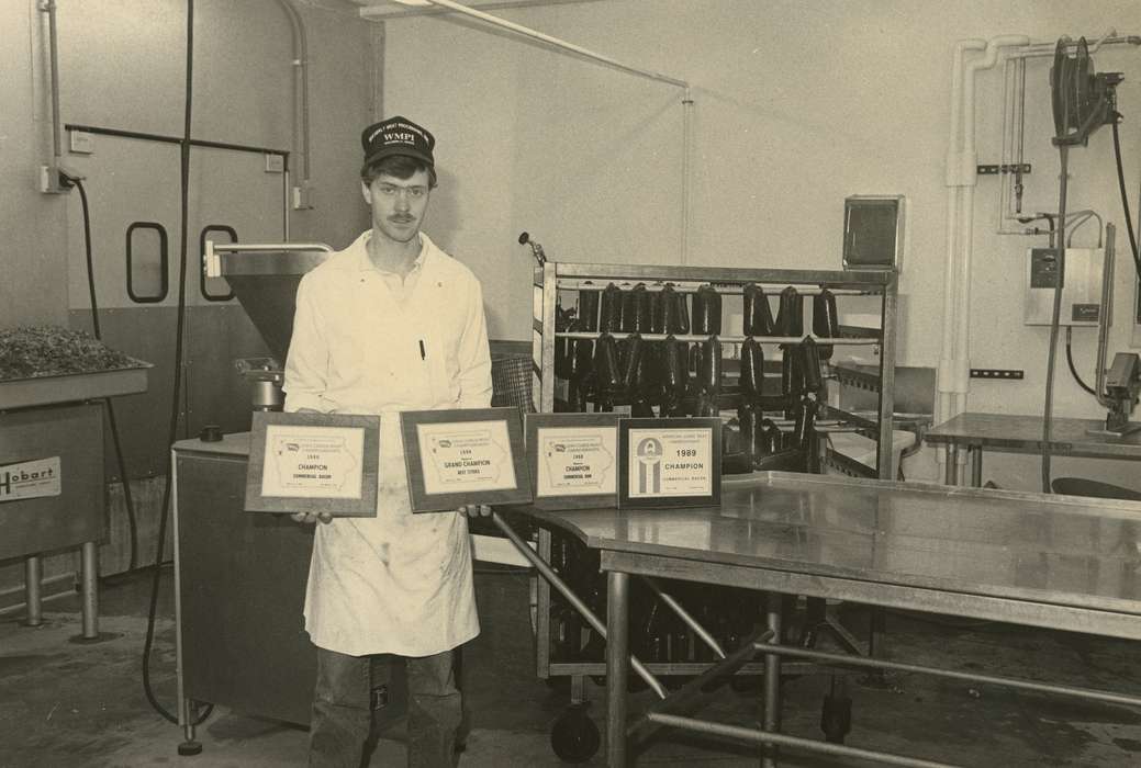 history of Iowa, Portraits - Individual, Iowa History, Businesses and Factories, Waverly, IA, sausage, Iowa, Waverly Public Library, Labor and Occupations
