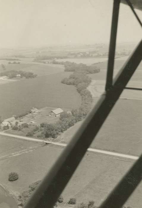 IA, Iowa, Breja, Janice, Iowa History, airplane, field, Aerial Shots, Farms, history of Iowa, plane