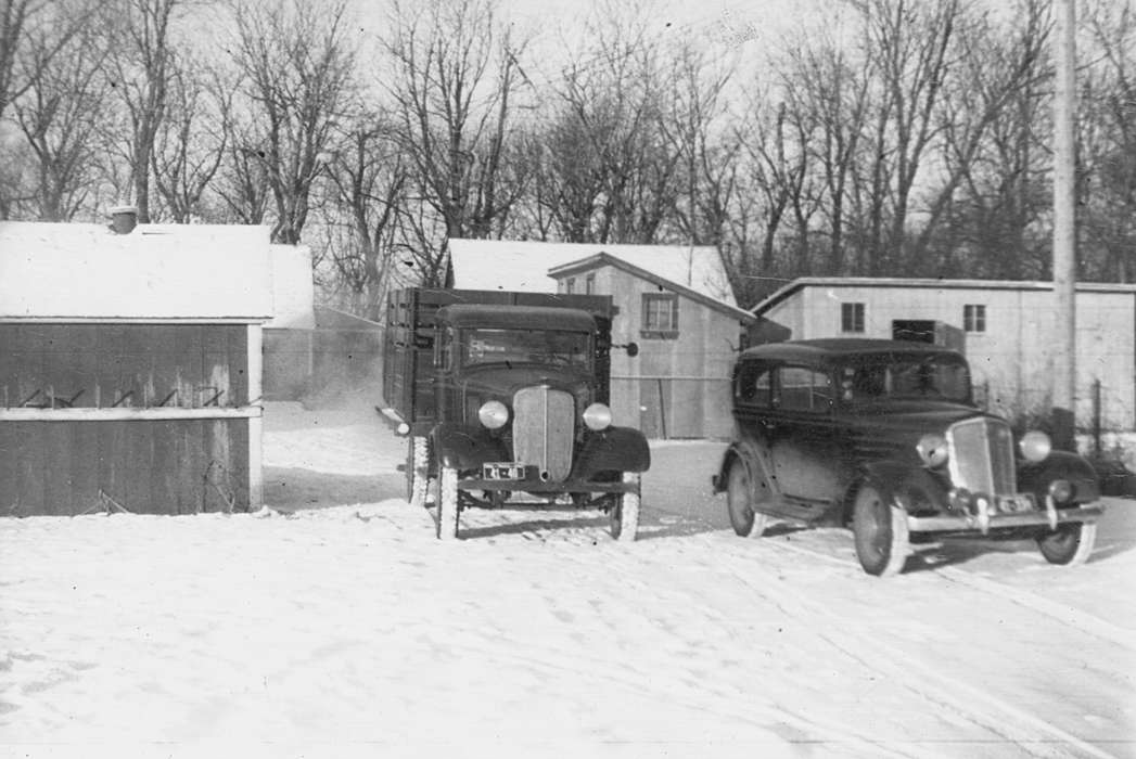 Iowa, Johnson, JB, snow, car, Winter, history of Iowa, Duncan, IA, Motorized Vehicles, Iowa History