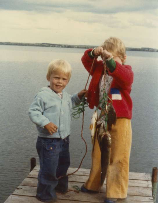 Kann, Rodney, Travel, lake, history of Iowa, Iowa History, Lakes, Rivers, and Streams, fish, dock, Iowa, Outdoor Recreation, Children, Clitherall, MN, jacket