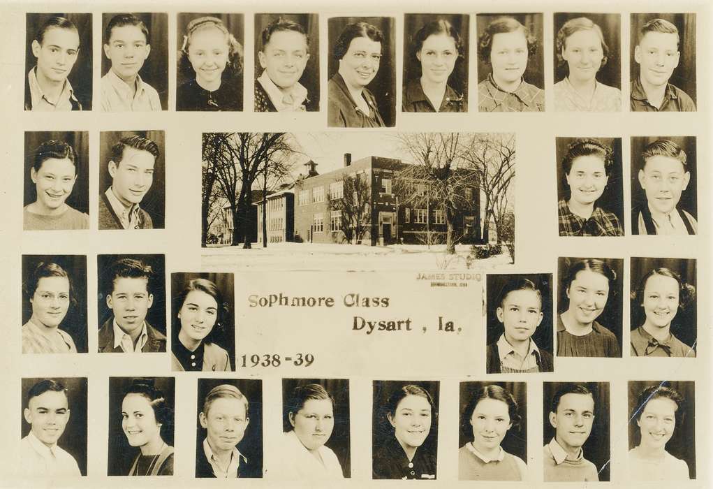 Portraits - Group, rural school, history of Iowa, Iowa History, University of Northern Iowa Museum, Dysart, IA, Iowa, Schools and Education, Portraits - Individual
