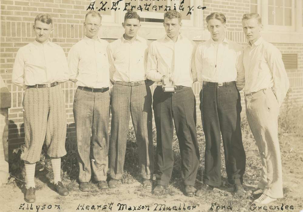 Portraits - Group, Cedar Falls, IA, history of Iowa, University of Northern Iowa Museum, Iowa History, uni, fraternity, iowa state teachers college, college sports, Iowa, Schools and Education, Sports, university of northern iowa
