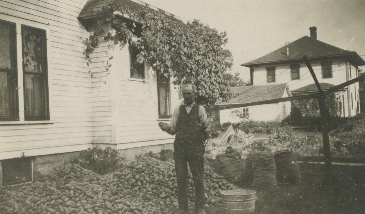 history of Iowa, Iowa History, Cook, Mavis, Charles City, IA, bucket, potatoes, Iowa, Homes, house, Food and Meals, Portraits - Individual
