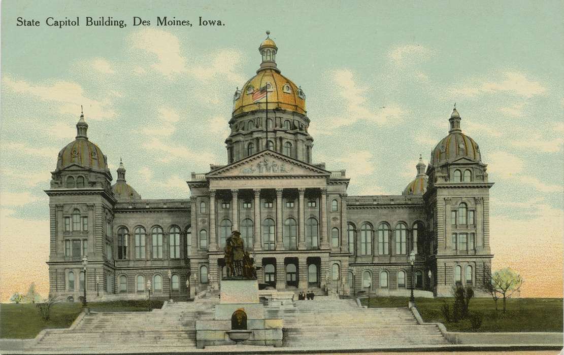 Iowa, capitol, Des Moines, IA, Dean, Shirley, Cities and Towns, history of Iowa, Main Streets & Town Squares, Iowa History