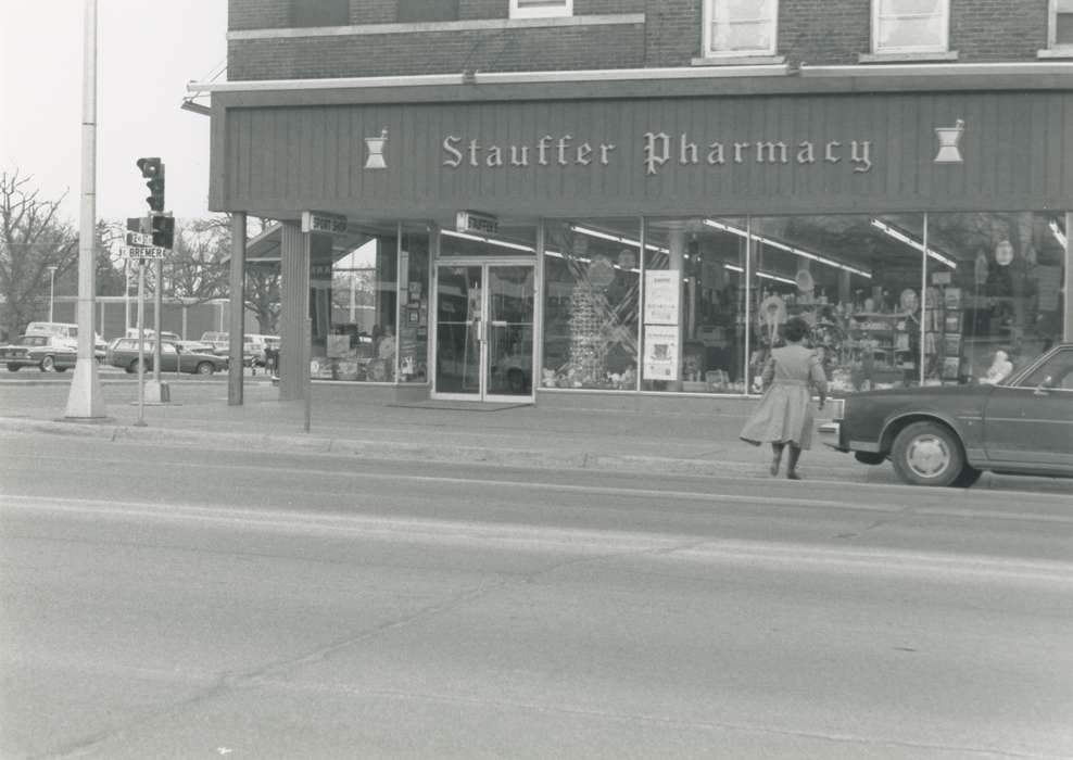 Businesses and Factories, Cities and Towns, Iowa History, Iowa, Waverly Public Library, pharmacy, Waverly, IA, Main Streets & Town Squares, mainstreet, history of Iowa