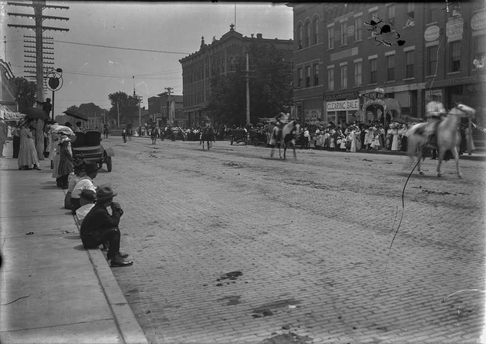 Main Streets & Town Squares, history of Iowa, Iowa History, parade, Animals, Fairs and Festivals, Iowa, Cities and Towns, horse, Children, Waverly Public Library