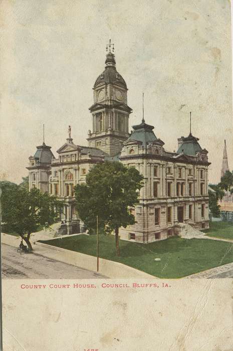 Cities and Towns, Iowa History, Iowa, Council Bluffs, IA, courthouse, Main Streets & Town Squares, Dean, Shirley, history of Iowa