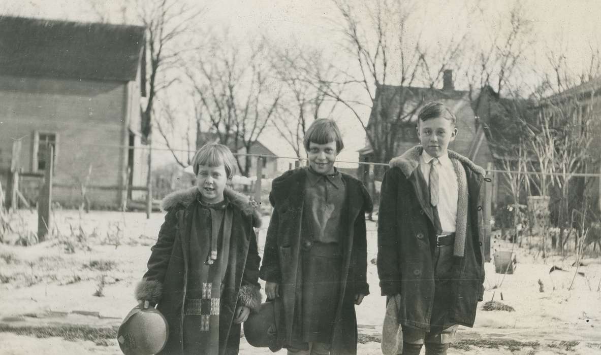 Portraits - Group, history of Iowa, Iowa History, Winter, Webster City, IA, Iowa, McMurray, Doug, sibling, Children