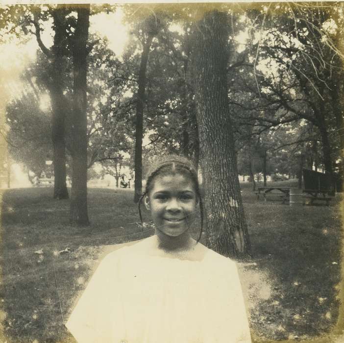 african american, People of Color, history of Iowa, Iowa History, Barrett, Sarah, girl, state park, Iowa, Waterloo, IA, Children, Portraits - Individual